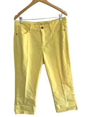 ST. JOHN'S BAY -WOMENS YELLOW CAPRI SHORTS/PANTS SIZE 12